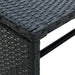 Set mobilier de grădină cu perne, 4 piese, negru, poliratan - WALTI WALTI