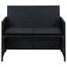 Set mobilier de grădină cu perne, 4 piese, negru, poliratan - WALTI WALTI
