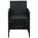 Set mobilier de grădină cu perne, 4 piese, negru, poliratan - WALTI WALTI