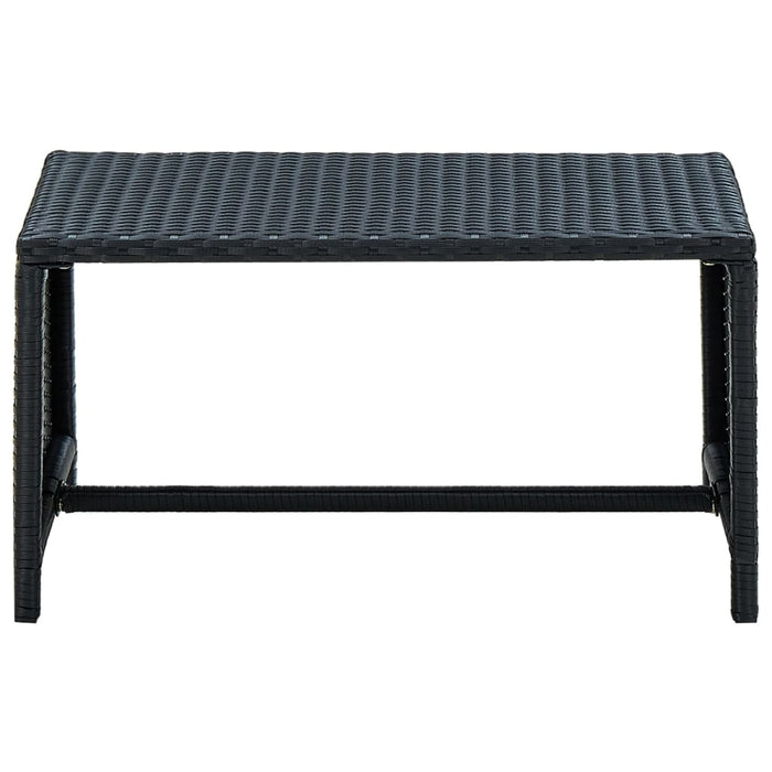 Set mobilier de grădină cu perne, 4 piese, negru, poliratan - WALTI WALTI