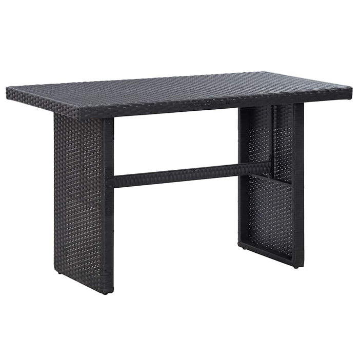 Set mobilier de grădină cu perne, 3 piese, negru, poliratan WALTI