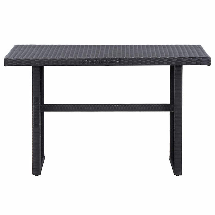 Set mobilier de grădină cu perne, 3 piese, negru, poliratan WALTI