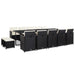 Set mobilier de exterior cu perne, 15 piese, negru, poliratan - WALTI WALTI