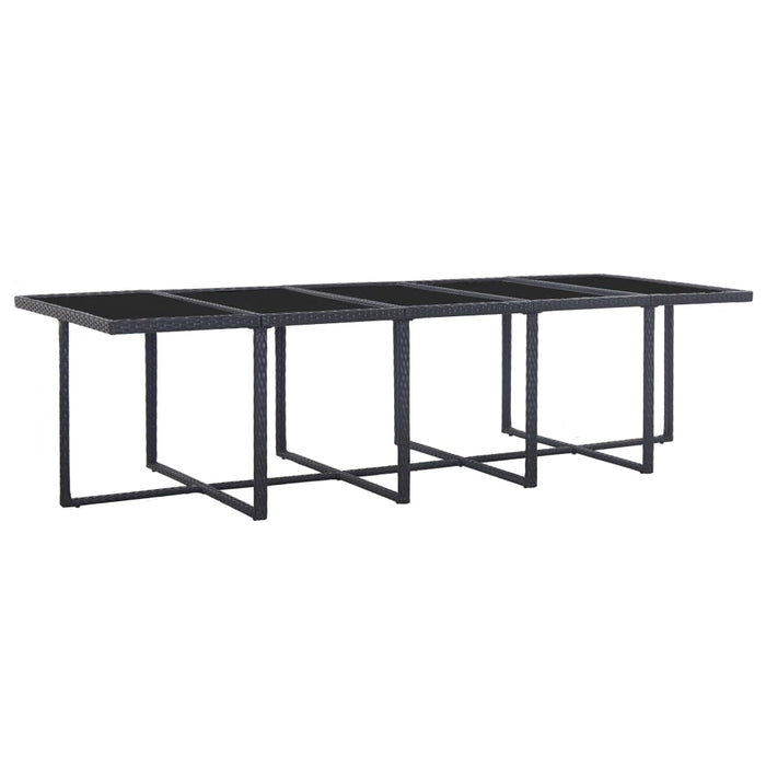 Set mobilier de exterior cu perne, 15 piese, negru, poliratan - WALTI WALTI