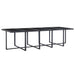 Set mobilier de exterior cu perne, 15 piese, negru, poliratan - WALTI WALTI