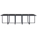 Set mobilier de exterior cu perne, 15 piese, negru, poliratan - WALTI WALTI