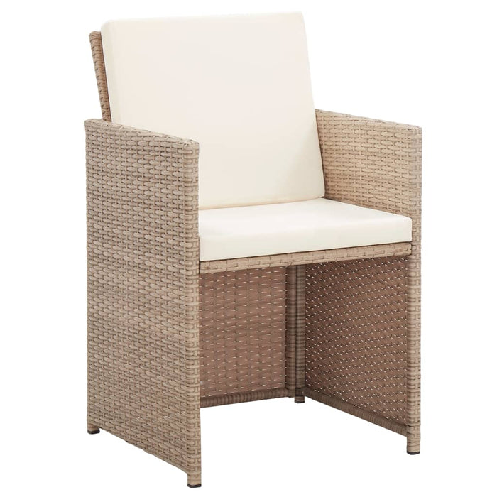 Set mobilier de exterior cu perne, 15 piese, bej, poliratan - WALTI WALTI