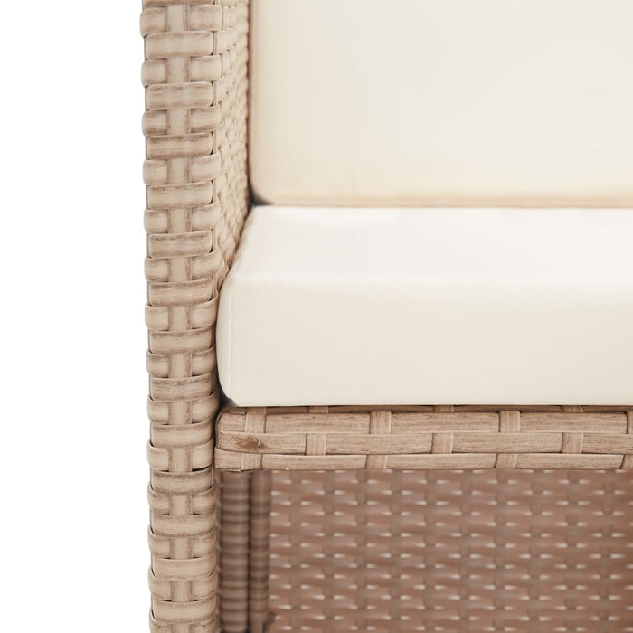 Set mobilier de exterior cu perne, 15 piese, bej, poliratan - WALTI WALTI