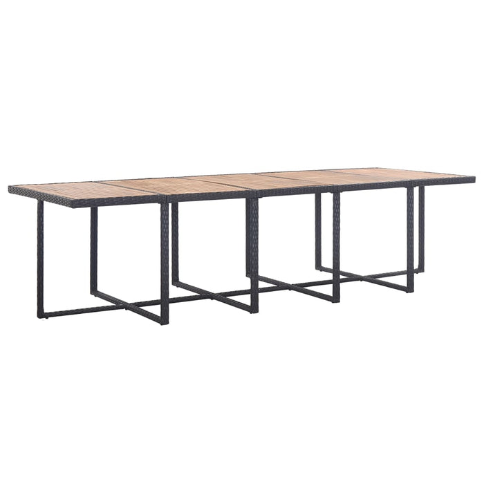 Set mobilier de exterior cu perne, 15 piese, negru, poliratan - WALTI WALTI