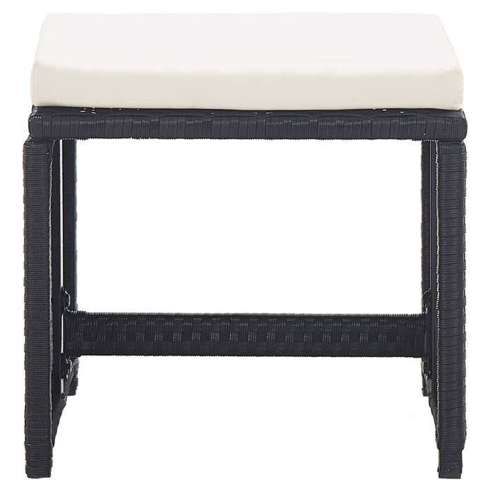Set mobilier de exterior cu perne, 15 piese, negru, poliratan - WALTI WALTI