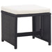 Set mobilier de exterior cu perne, 15 piese, negru, poliratan - WALTI WALTI