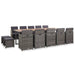 Set mobilier de exterior cu perne 15 piese antracit poliratan - WALTI WALTI
