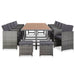 Set mobilier de exterior cu perne 15 piese antracit poliratan - WALTI WALTI