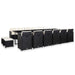 Set mobilier de exterior cu perne, 17 piese, negru, poliratan - WALTI WALTI