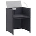Set mobilier de exterior cu perne, 17 piese, negru, poliratan - WALTI WALTI
