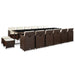 Set mobilier de exterior cu perne, 17 piese, maro, poliratan - WALTI WALTI