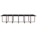 Set mobilier de exterior cu perne, 17 piese, maro, poliratan - WALTI WALTI