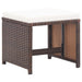 Set mobilier de exterior cu perne, 17 piese, maro, poliratan - WALTI WALTI
