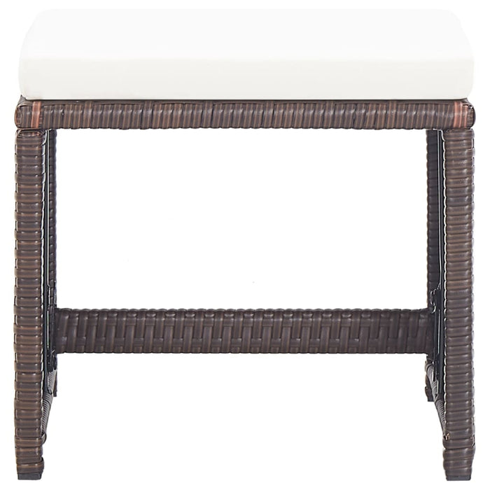 Set mobilier de exterior cu perne, 17 piese, maro, poliratan - WALTI WALTI