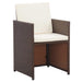 Set mobilier de exterior cu perne, 17 piese, maro, poliratan - WALTI WALTI