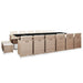 Set mobilier de exterior cu perne, 17 piese, bej, poliratan - WALTI WALTI