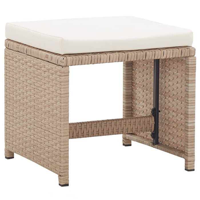 Set mobilier de exterior cu perne, 17 piese, bej, poliratan - WALTI WALTI