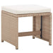 Set mobilier de exterior cu perne, 17 piese, bej, poliratan - WALTI WALTI