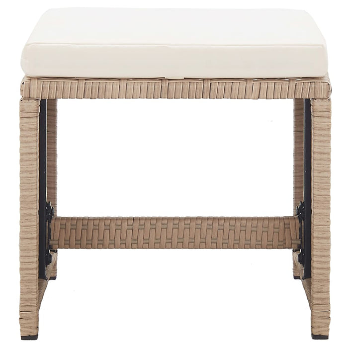 Set mobilier de exterior cu perne, 17 piese, bej, poliratan - WALTI WALTI