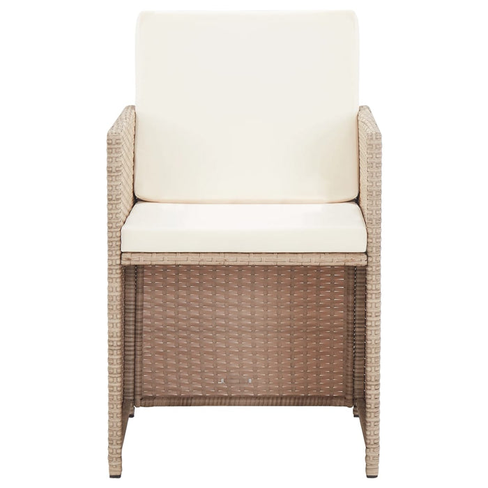 Set mobilier de exterior cu perne, 17 piese, bej, poliratan - WALTI WALTI