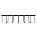 Set mobilier de exterior cu perne, 17 piese, gri, poliratan - WALTI WALTI