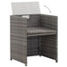 Set mobilier de exterior cu perne, 17 piese, gri, poliratan - WALTI WALTI