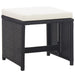 Set mobilier de exterior cu perne, 17 piese, negru, poliratan - WALTI WALTI