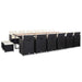 Set mobilier de exterior cu perne, 17 piese, negru, poliratan - WALTI WALTI