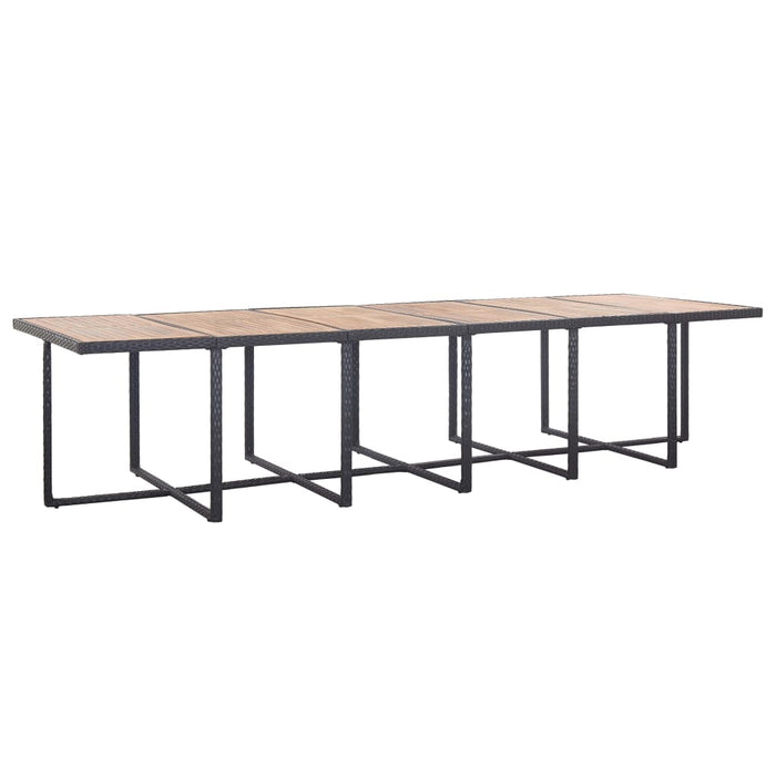Set mobilier de exterior cu perne, 17 piese, negru, poliratan - WALTI WALTI