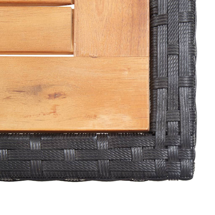 Set mobilier de exterior cu perne, 17 piese, negru, poliratan - WALTI WALTI