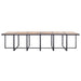 Set mobilier de exterior cu perne, 17 piese, negru, poliratan - WALTI WALTI
