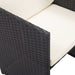 Set mobilier de exterior cu perne, 17 piese, negru, poliratan - WALTI WALTI