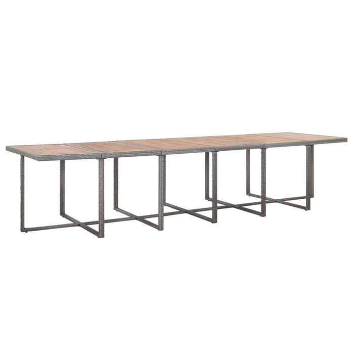 Set mobilier de exterior cu perne, 17 piese, gri, poliratan - WALTI WALTI