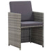 Set mobilier de exterior cu perne, 17 piese, gri, poliratan - WALTI WALTI