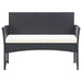 Set mobilier de grădină cu perne, 4 piese, negru, poliratan - WALTI WALTI