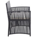 Set mobilier de grădină cu perne, 4 piese, negru, poliratan - WALTI WALTI