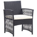 Set mobilier de grădină cu perne, 4 piese, negru, poliratan - WALTI WALTI