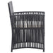 Set mobilier de grădină cu perne, 4 piese, negru, poliratan - WALTI WALTI
