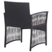 Set mobilier de grădină cu perne, 4 piese, negru, poliratan - WALTI WALTI
