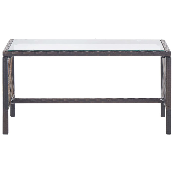 Set mobilier de grădină cu perne, 4 piese, maro, poliratan - WALTI WALTI
