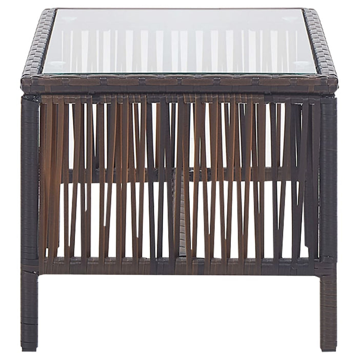 Set mobilier de grădină cu perne, 4 piese, maro, poliratan - WALTI WALTI