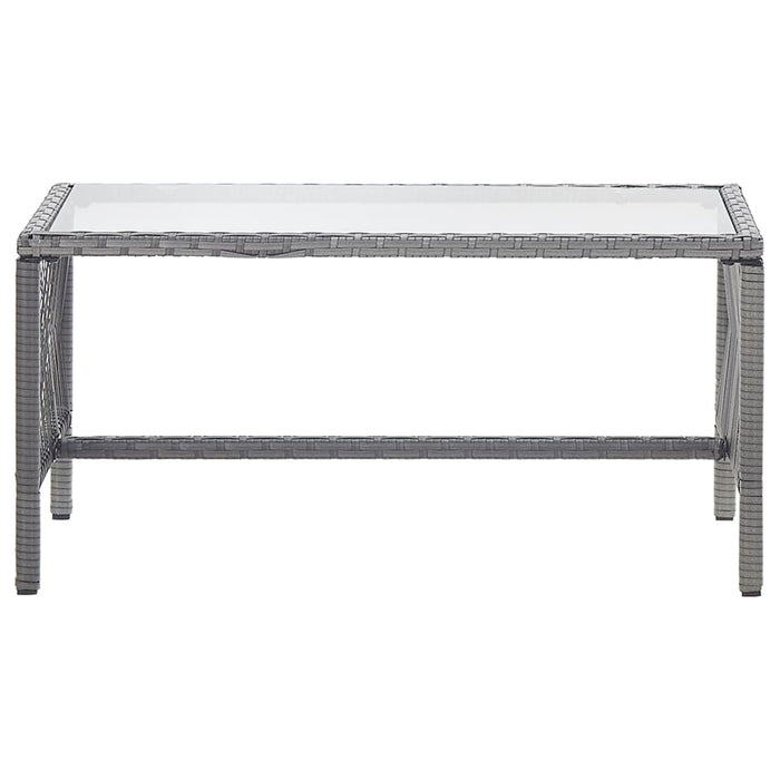 Set mobilier de grădină cu perne, 4 piese, antracit, poliratan - WALTI WALTI