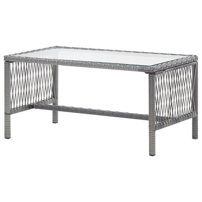 Set mobilier de grădină cu perne, 4 piese, antracit, poliratan - WALTI WALTI