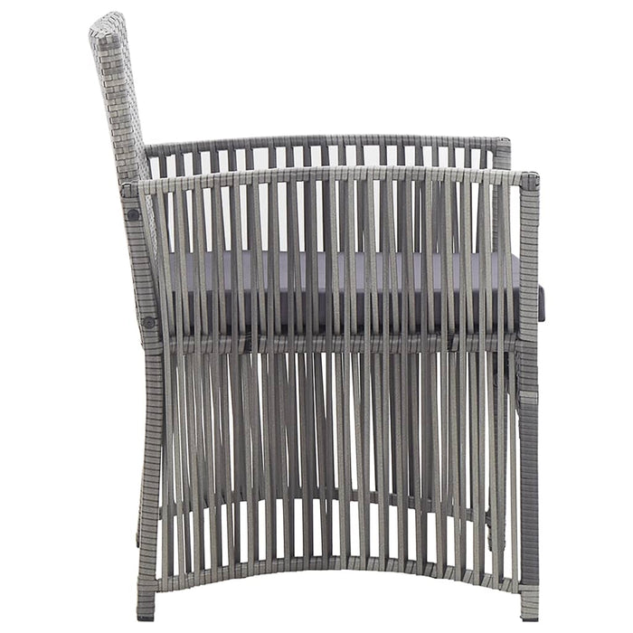 Set mobilier de grădină cu perne, 4 piese, antracit, poliratan - WALTI WALTI