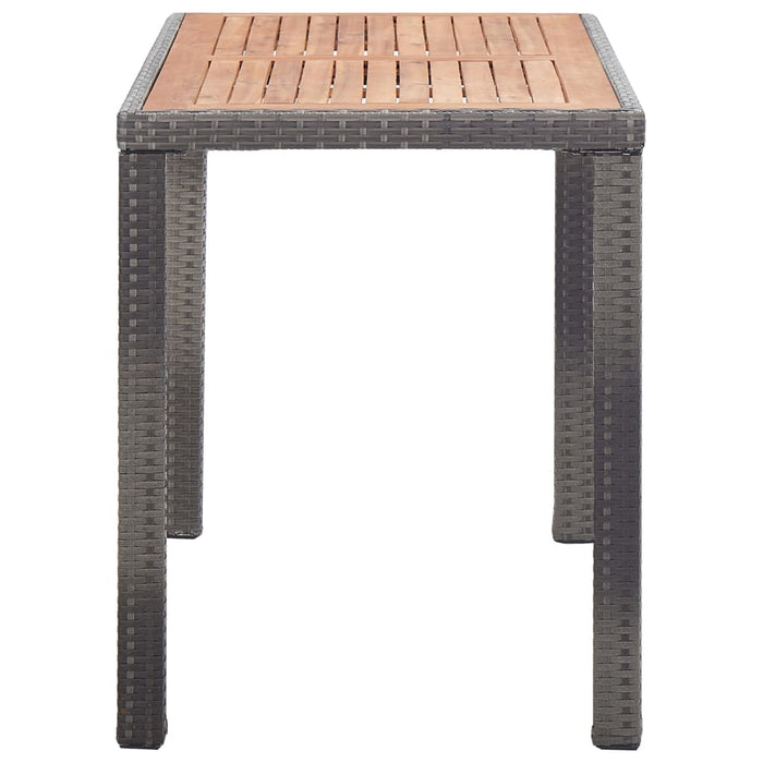 Masă de grădină antracit și maro 123x60x74 cm lemn masiv acacia - WALTI WALTI